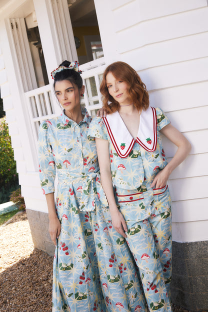 Calça Constelação Estrelinha - azul claro