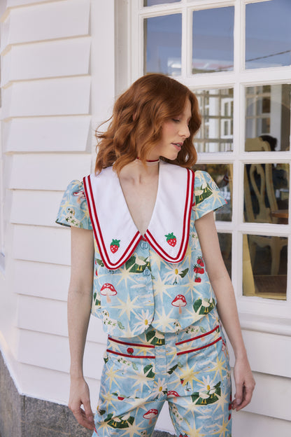 Colete Constelação Estrelinha - azul claro