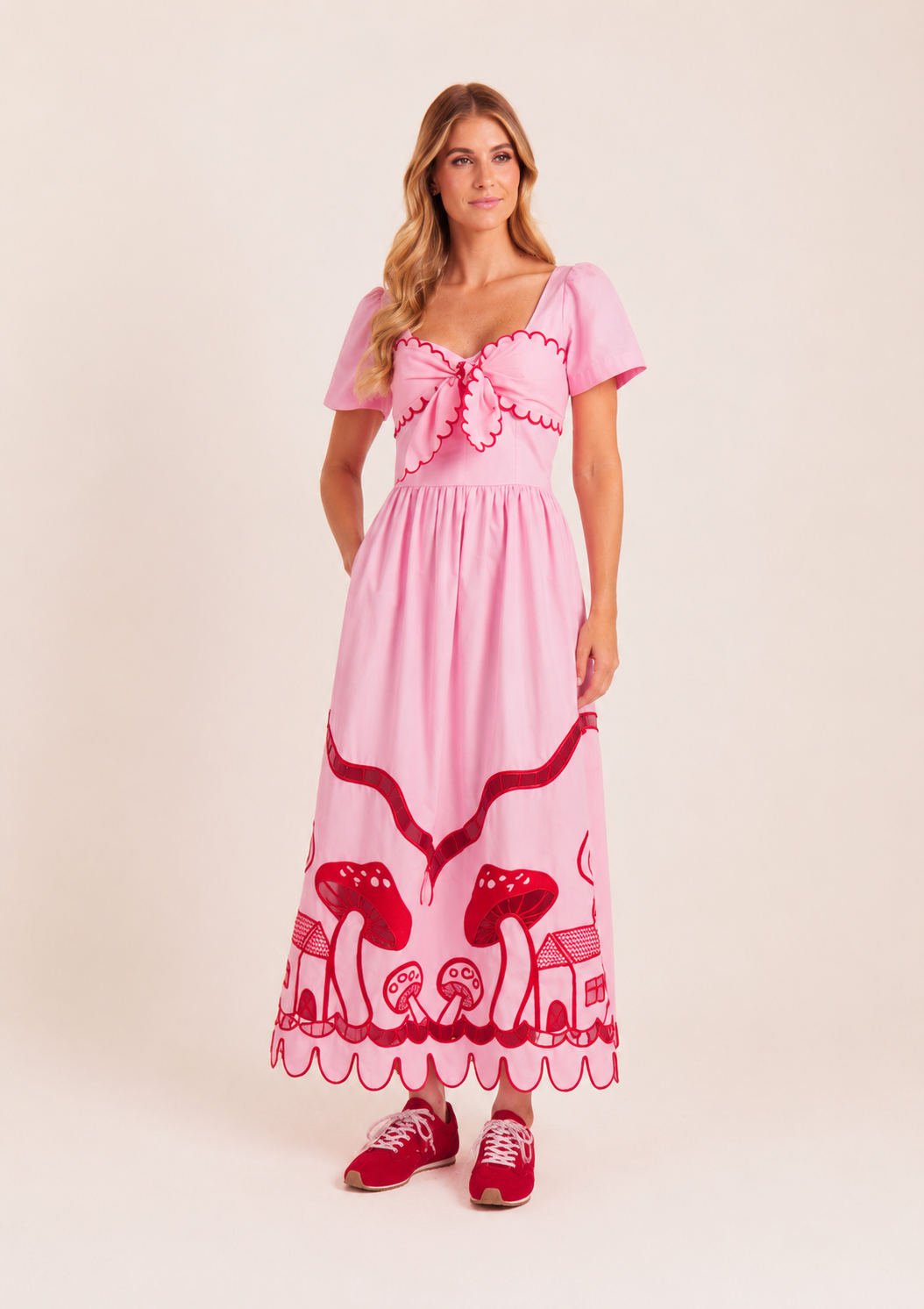 Vestido Amanita com manga - rosa