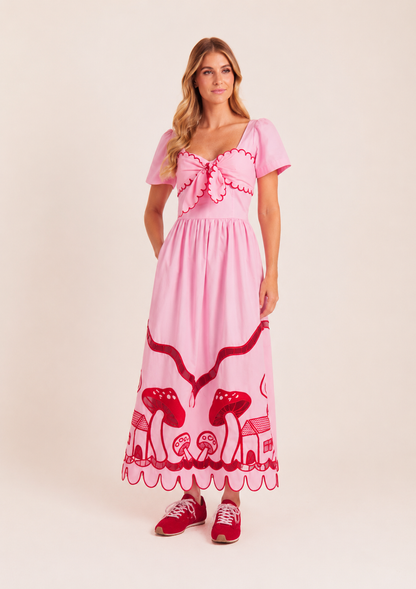Vestido Amanita com manga - rosa