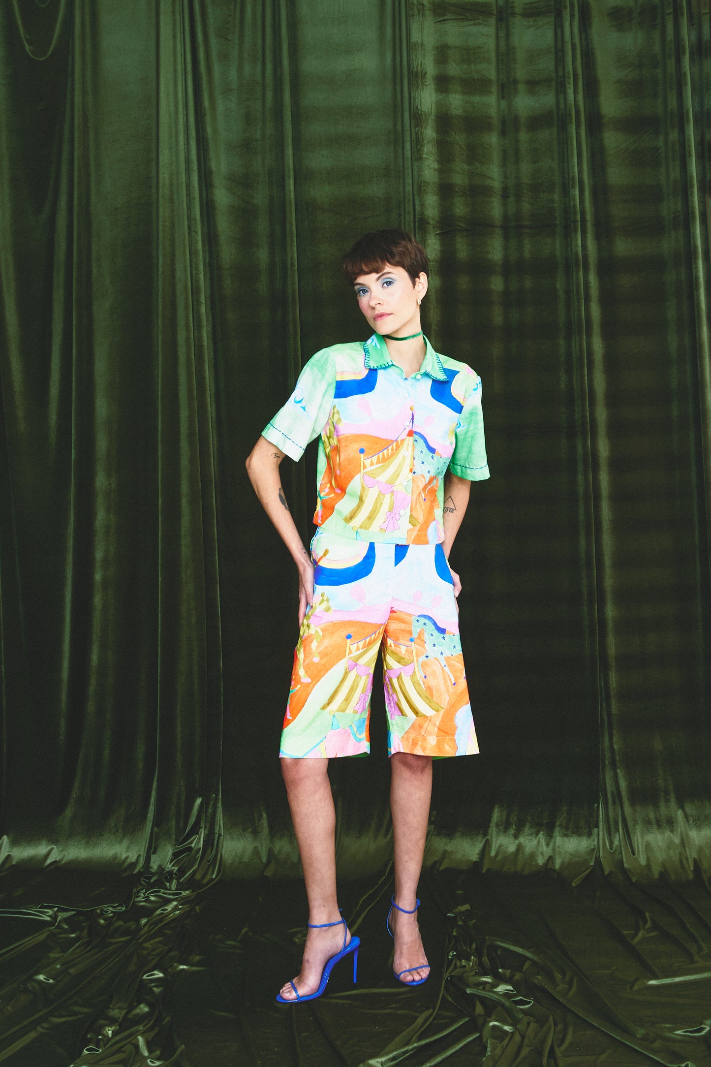 Bermuda Euforia Circo - verde