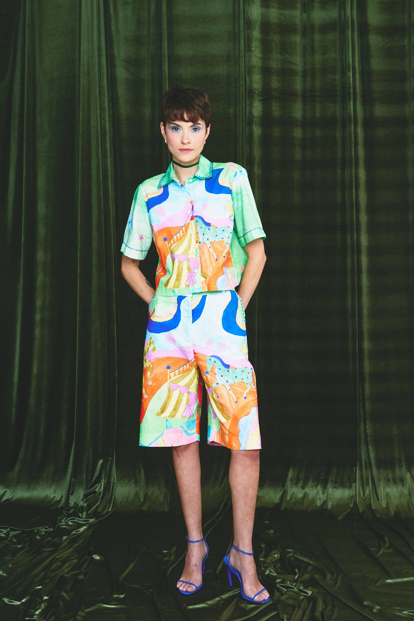 Bermuda Euforia Circo - verde