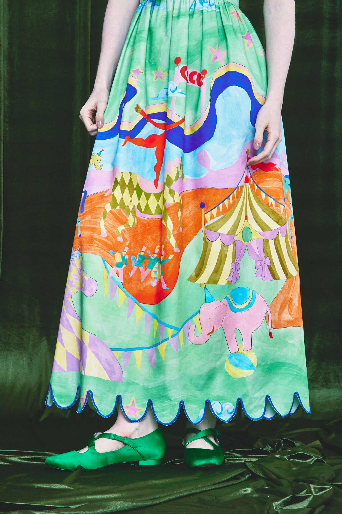 Vestido Espetáculo Circo - verde