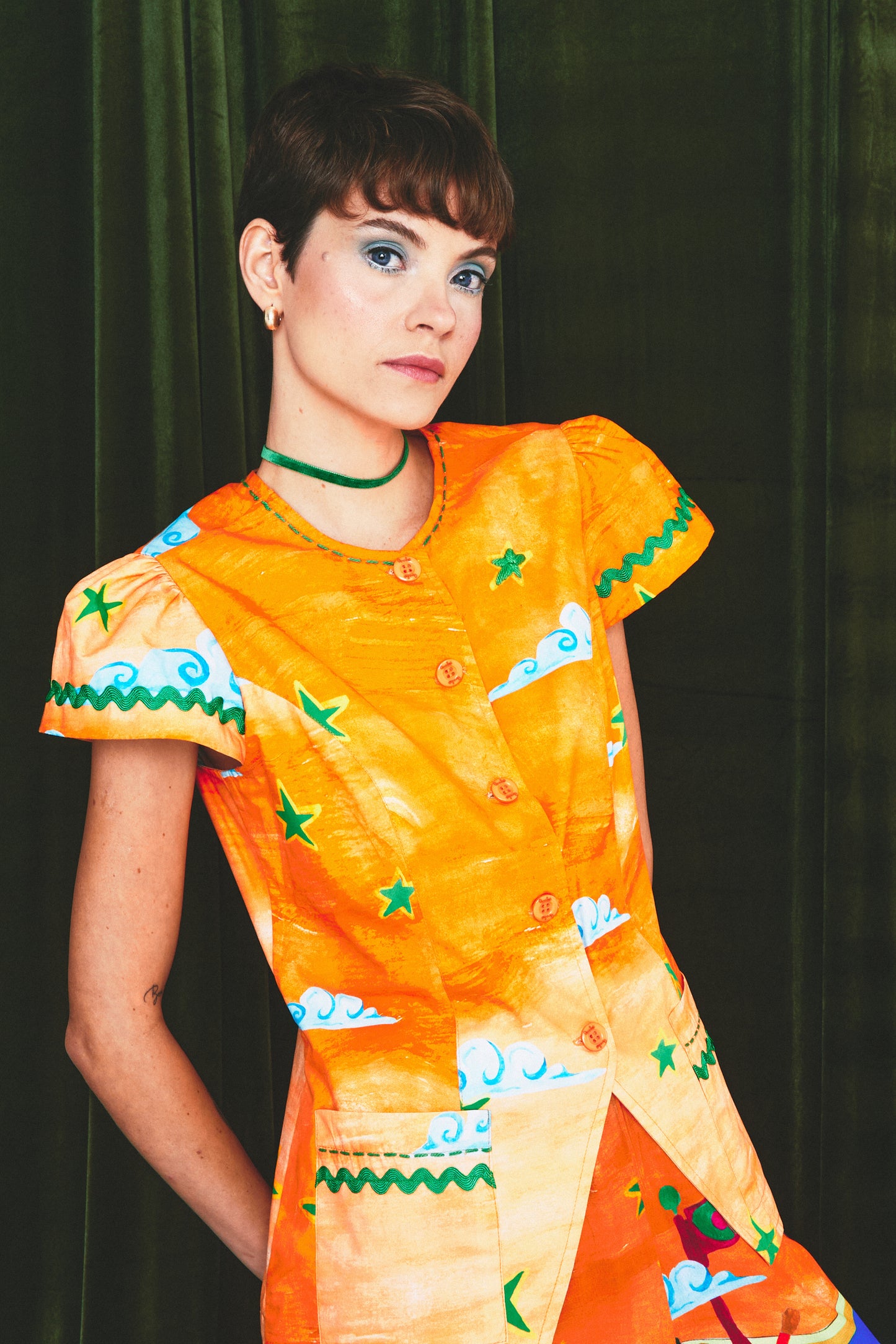 Colete Estela Circo - laranja