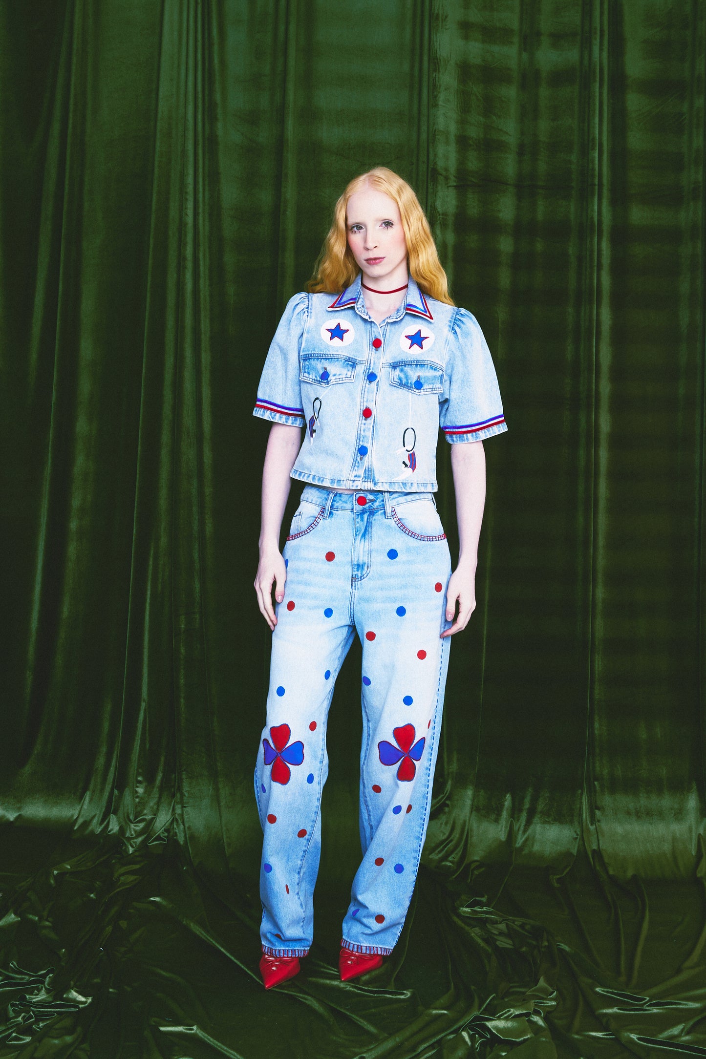 Calça Confetes - jeans claro