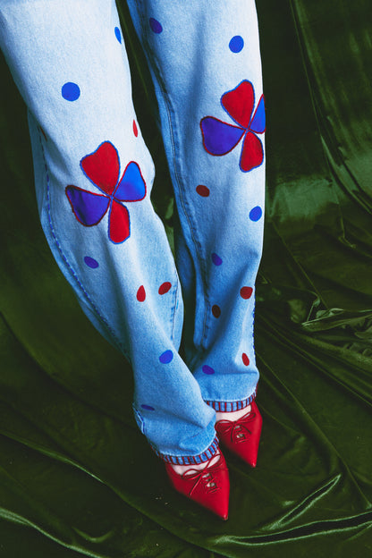 Calça Confetes - jeans claro