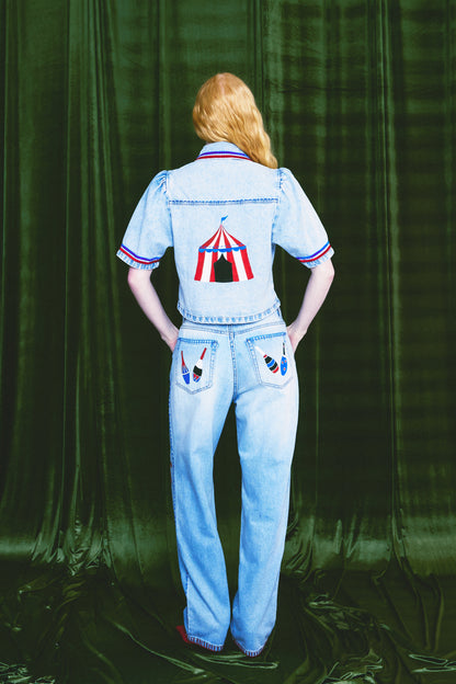 Calça Confetes - jeans claro