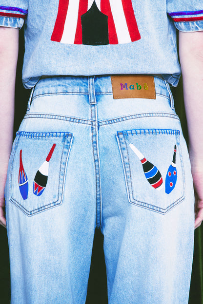 Calça Confetes - jeans claro