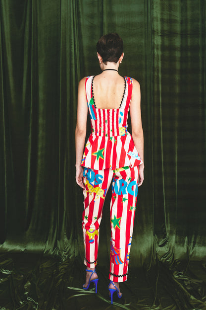 Calça Encantada Circo - listra vermelha