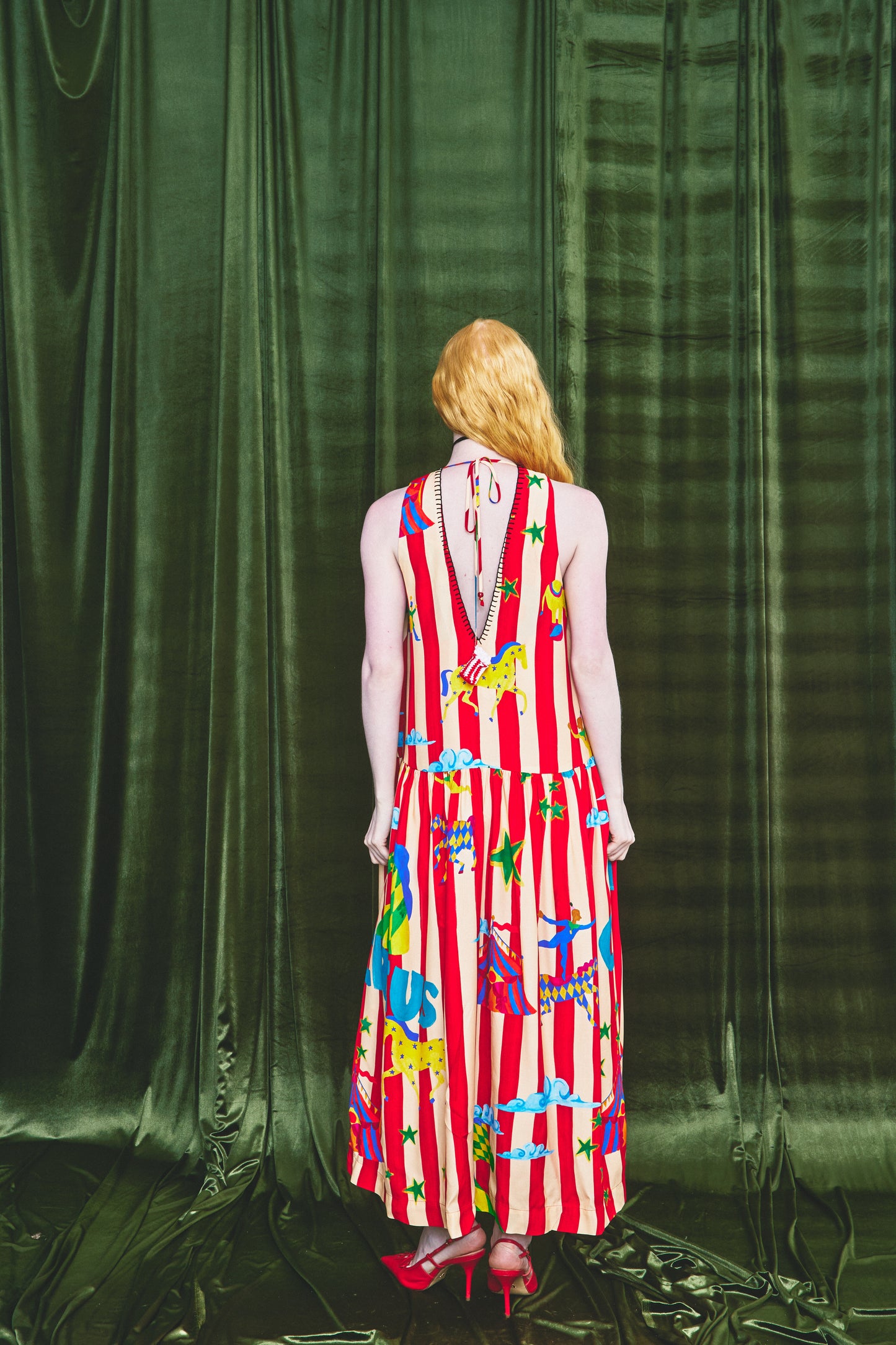 Vestido Tay Circo - listras vermelhas