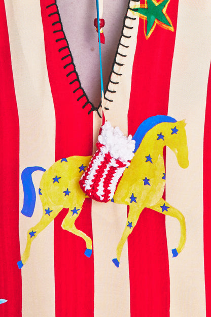 Vestido Tay Circo - listras vermelhas