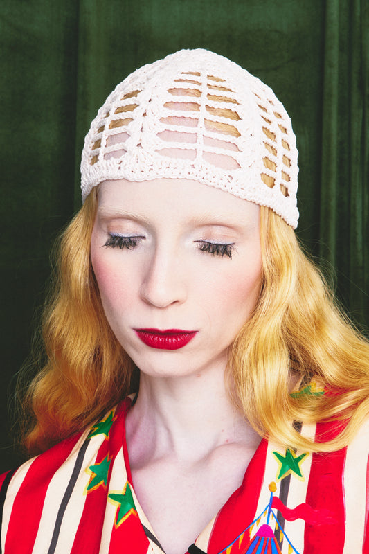 Touca de Crochê - cru
