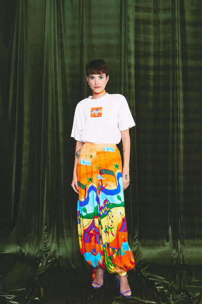 Calça Fantasia Circo - laranja