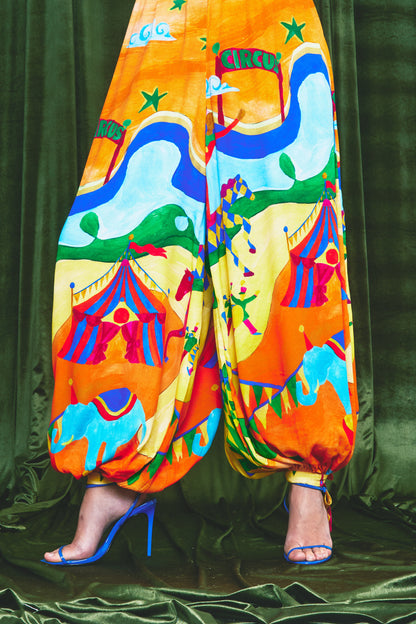 Calça Fantasia Circo - laranja