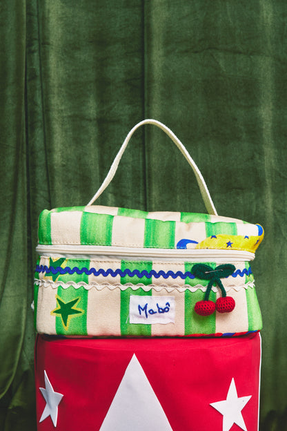 Nécessaire Circo - listrado verde