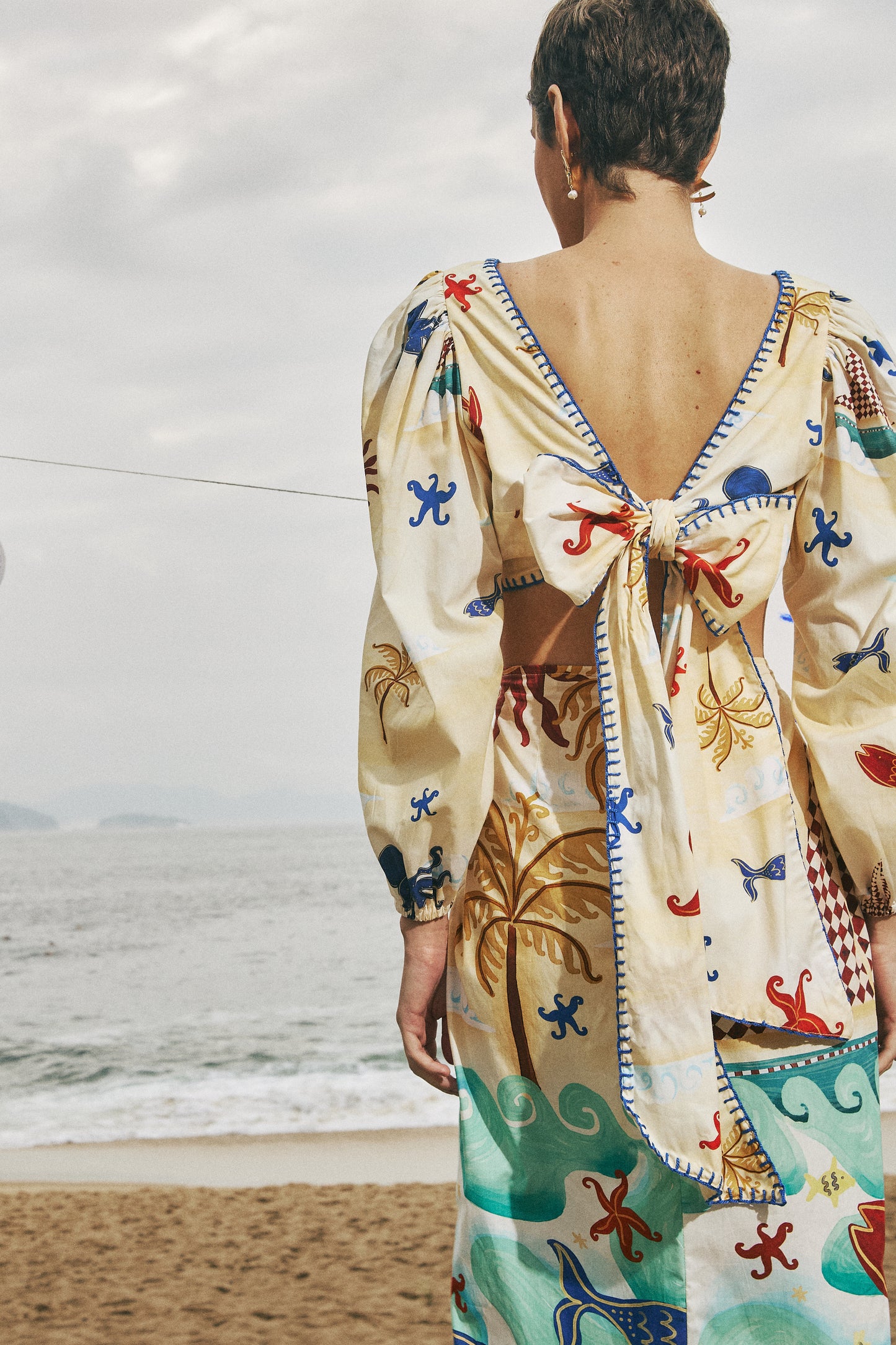 Vestido Luz Oceano - manteiga