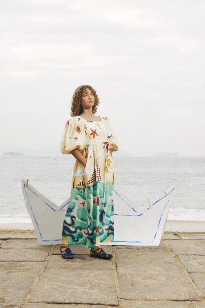 Vestido Mergulho - manteiga