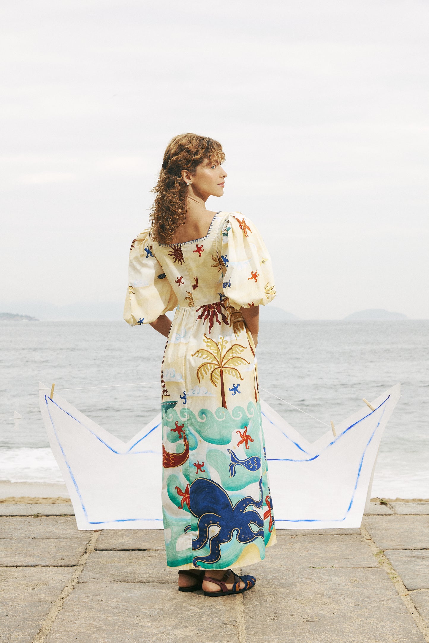 Vestido Mergulho - manteiga