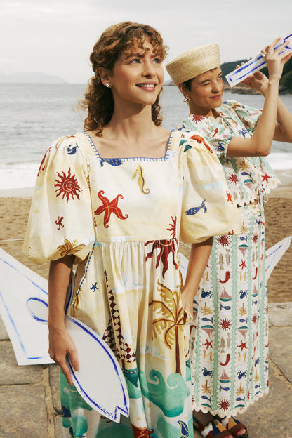 Vestido Mergulho - manteiga
