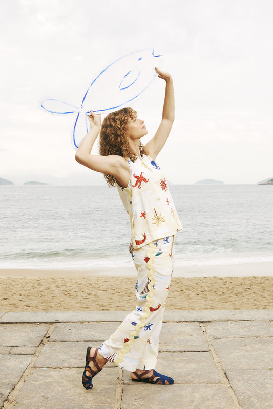 Calça Travessia - manteiga