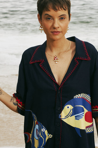 Camisa Noronha - marinho