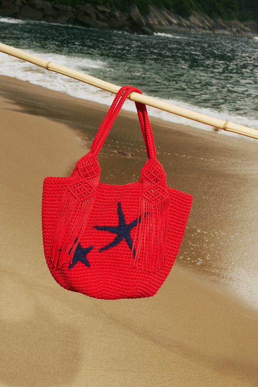 Bolsa Estrela do Mar - vermelho
