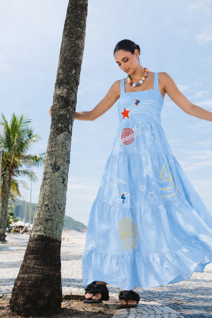 Vestido Amanda Astros - azul