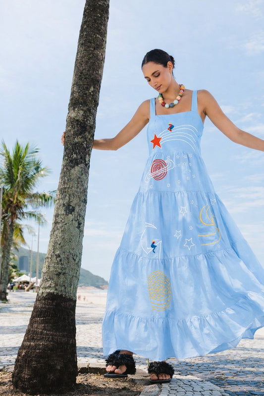 Vestido Amanda Astros - azul