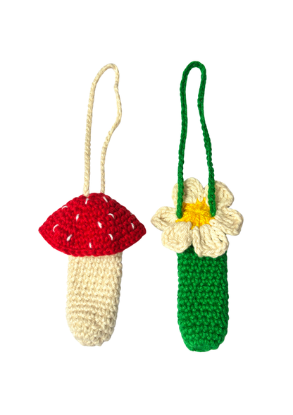 Porta Batom Crochê - cogumelo