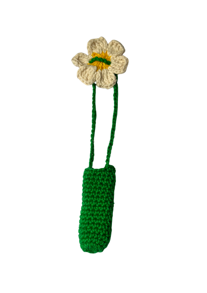Porta Batom Crochê - margarida