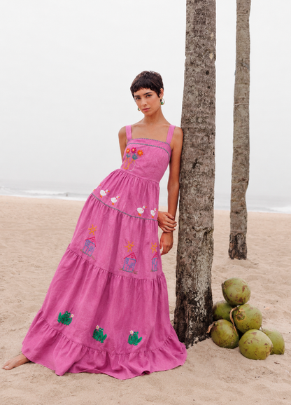 Vestido Amanda Nostalgia - rosa