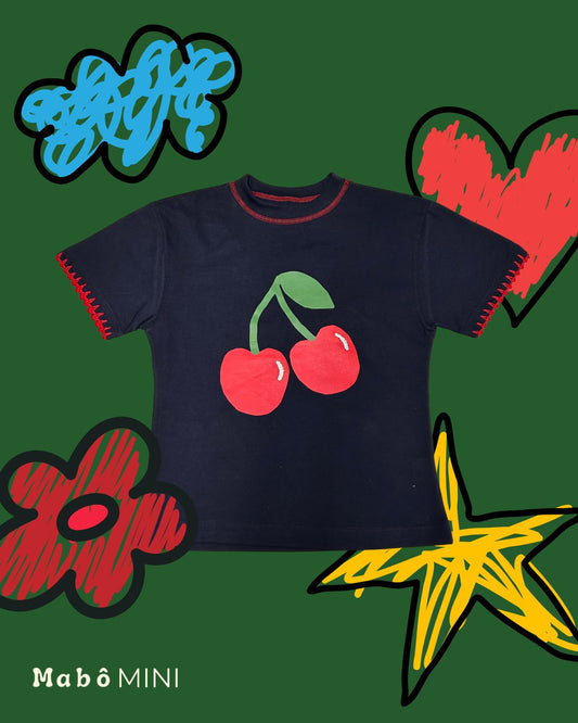 T-Shirt Cereja Mini - marinho