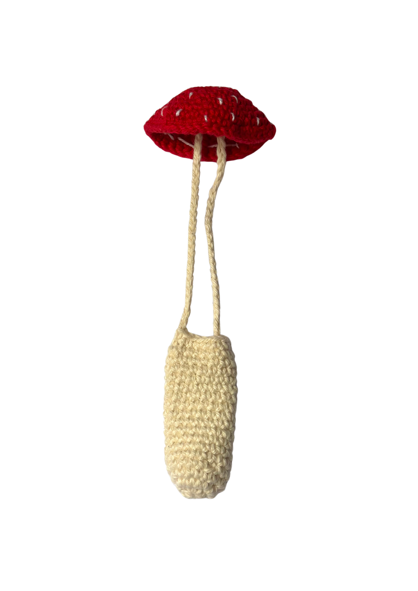 Porta Batom Crochê - cogumelo