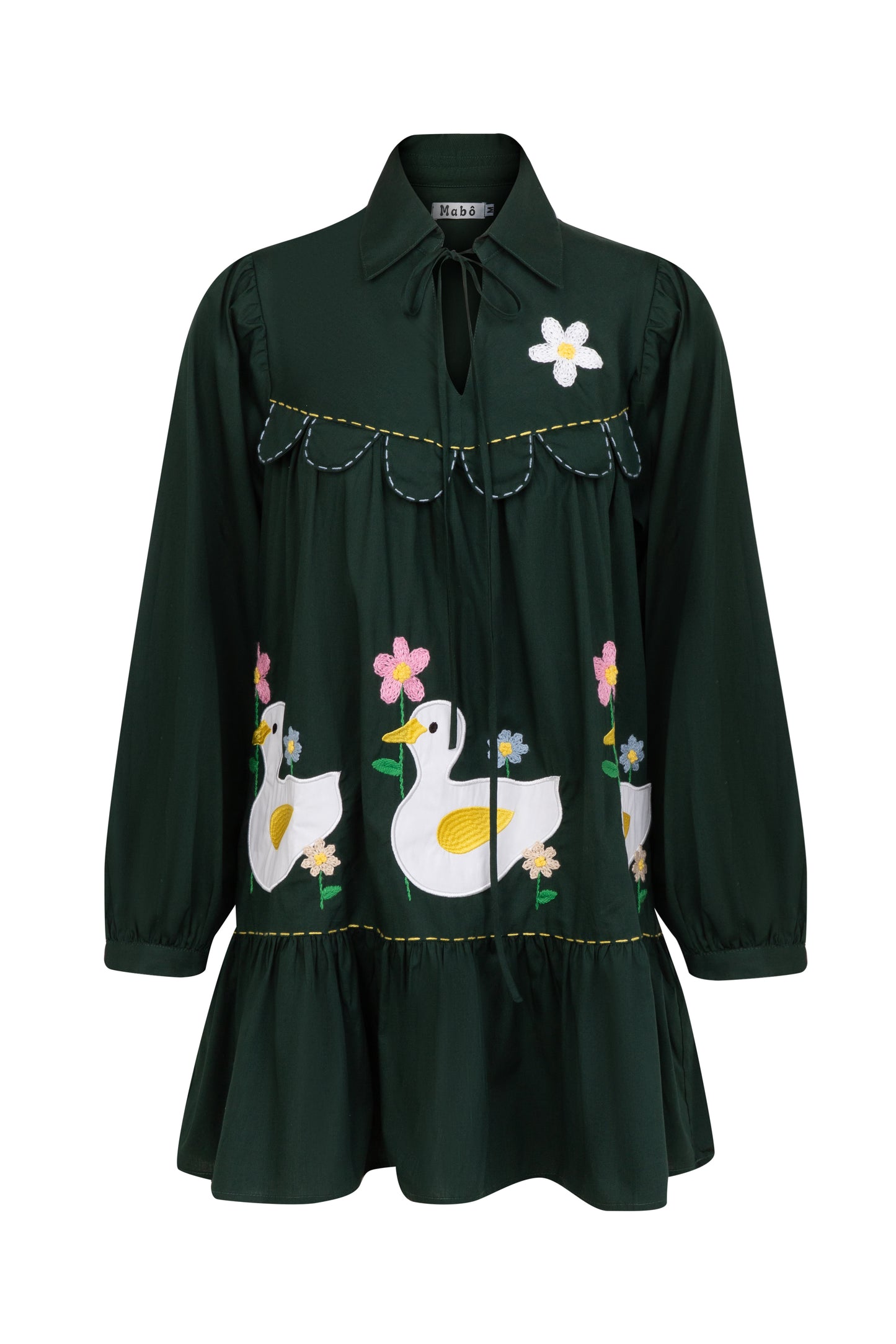 Vestido Três Patinhos Na Lagoa - verde escuro