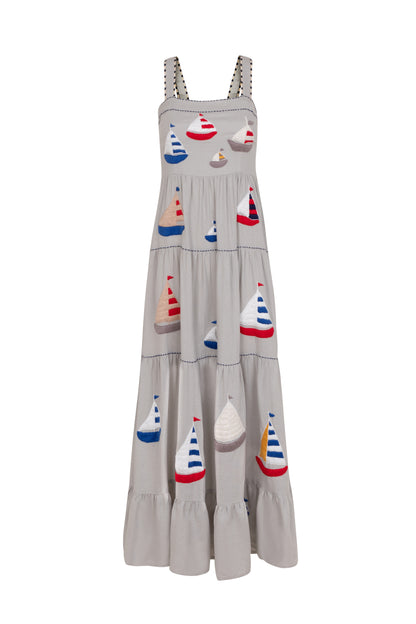 Vestido Amanda Barcos - cinza