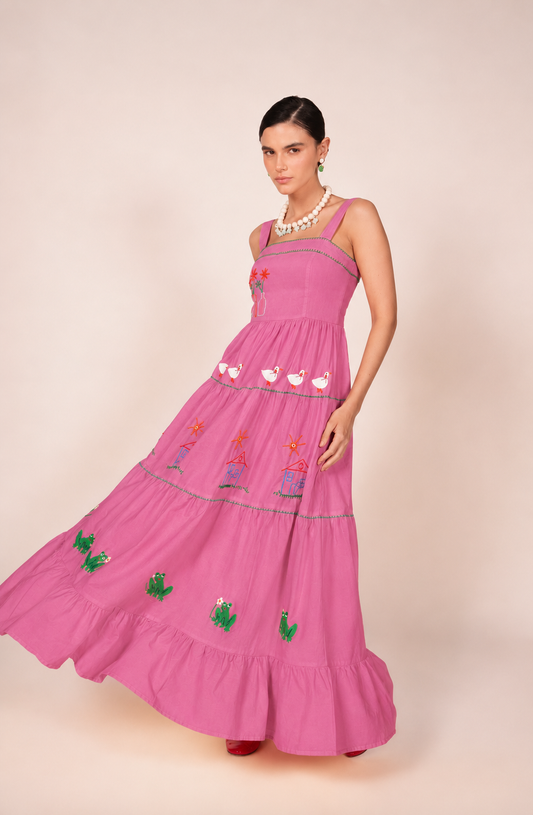 Amanda Nostalgia Dress - pink