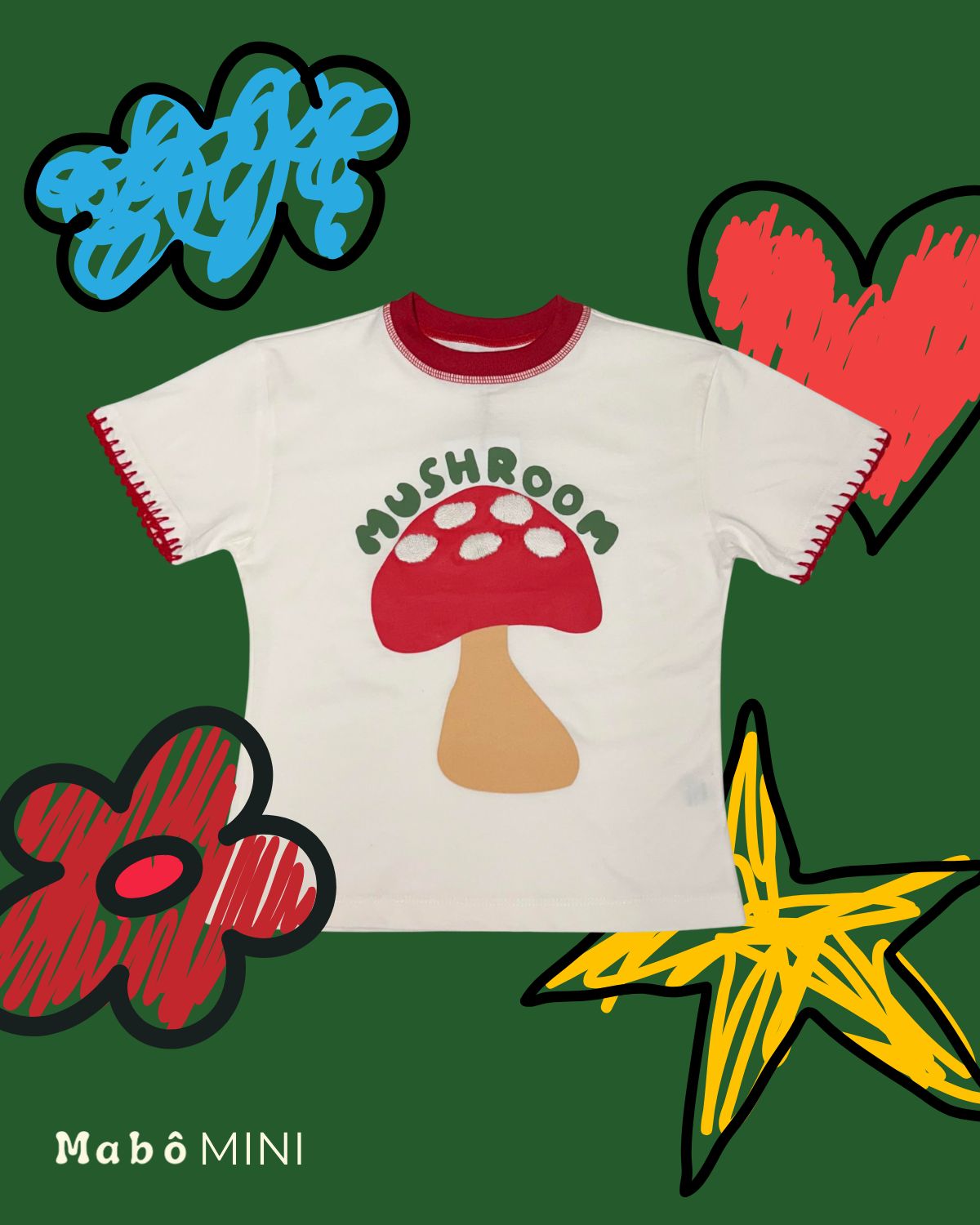 T-Shirt Cogumelo Mini - off