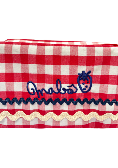 Nécessaire Mabô - vichy vermelho