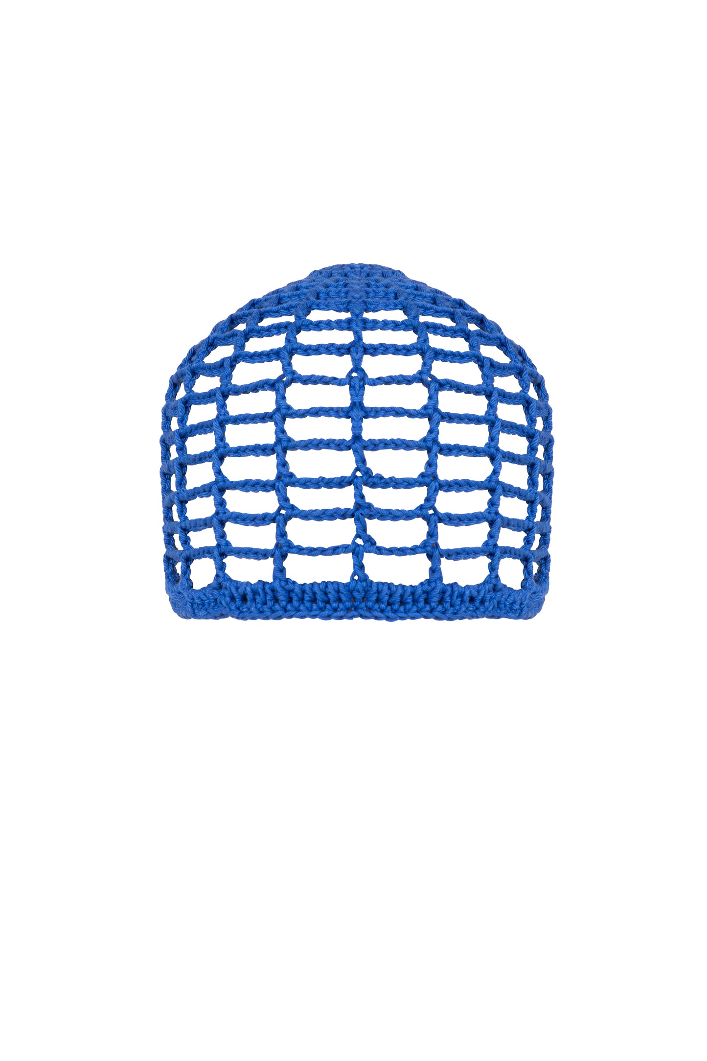 Touca de Crochê - azul royal