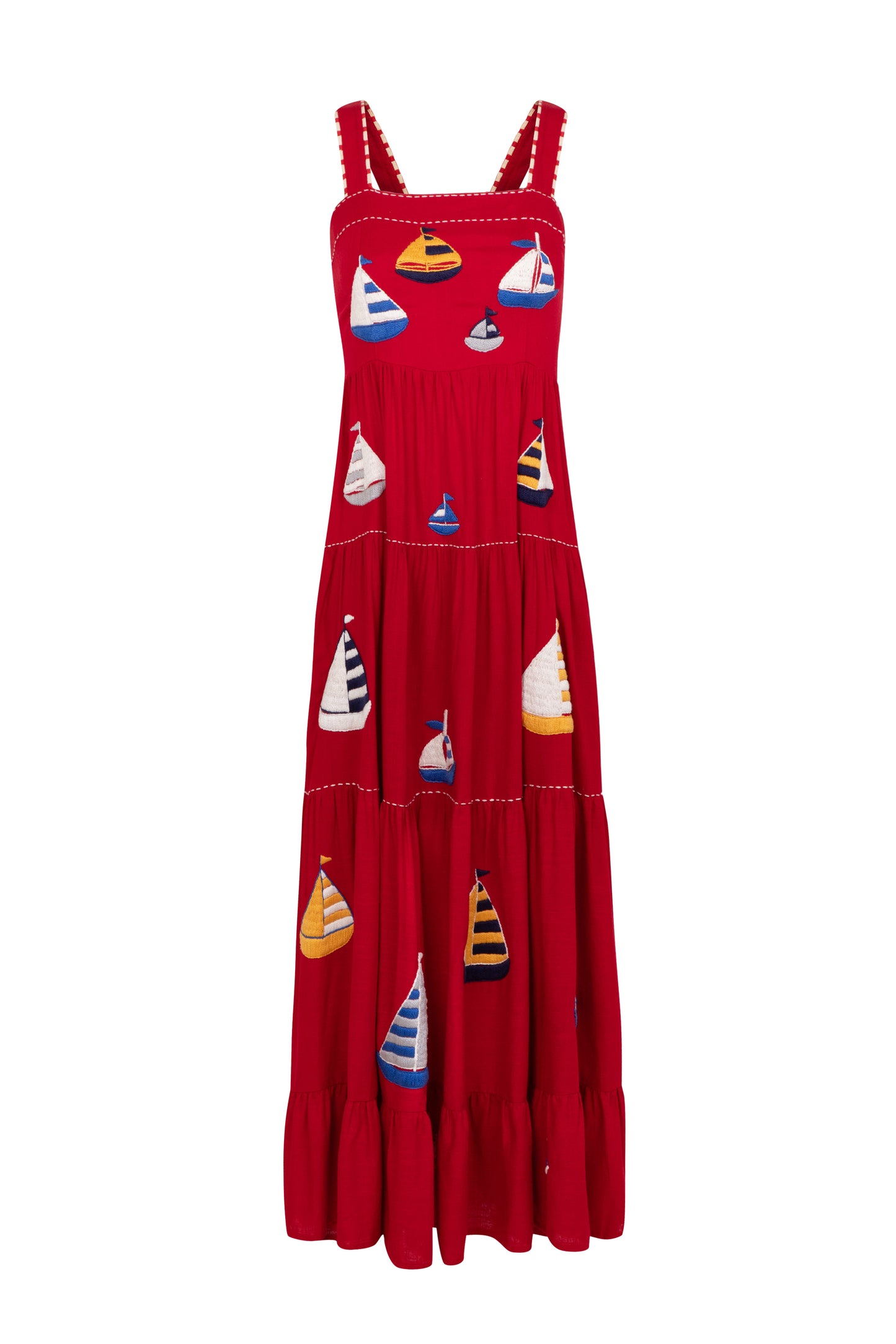 Vestido Amanda Barcos - vermelho