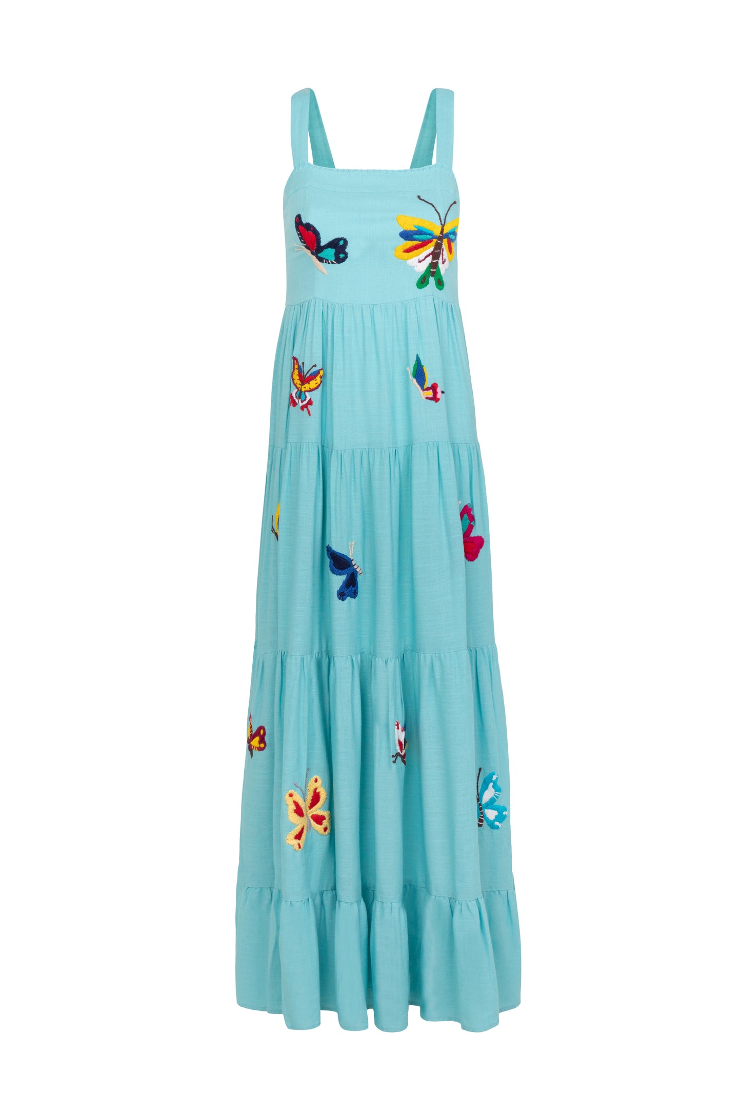 Vestido Amanda Borboleta - turquesa