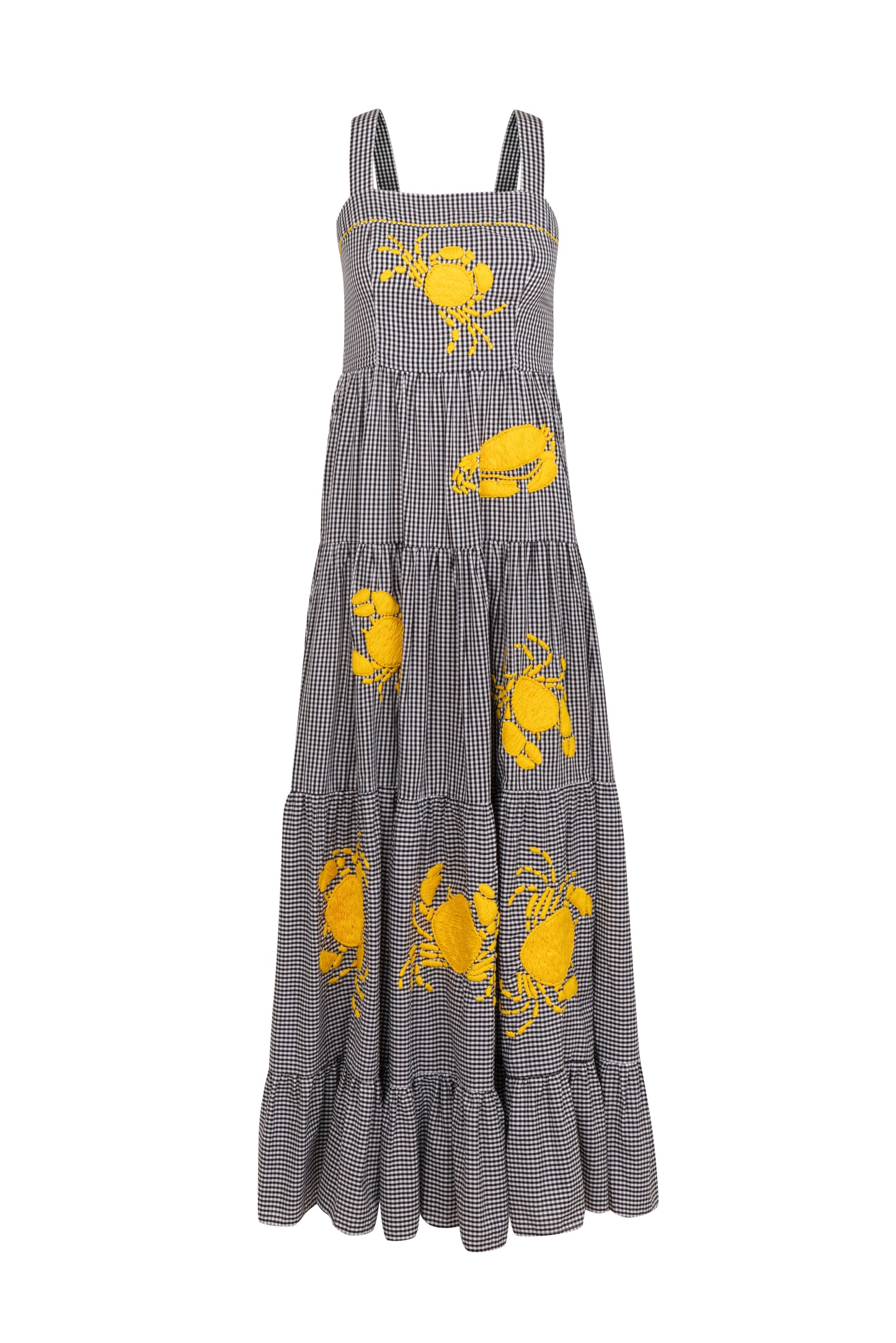 Vestido Amanda Caranguejo - vichy preto