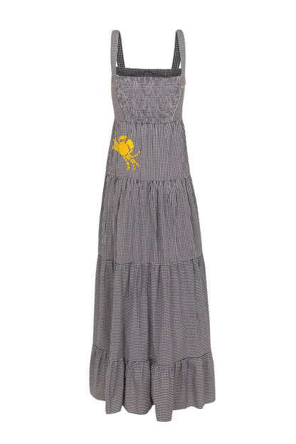 Vestido Amanda Caranguejo - vichy preto