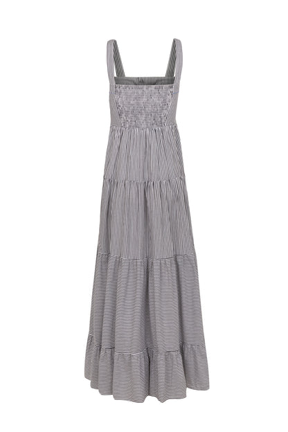 Vestido Amanda Arco-Íris - listrado preto