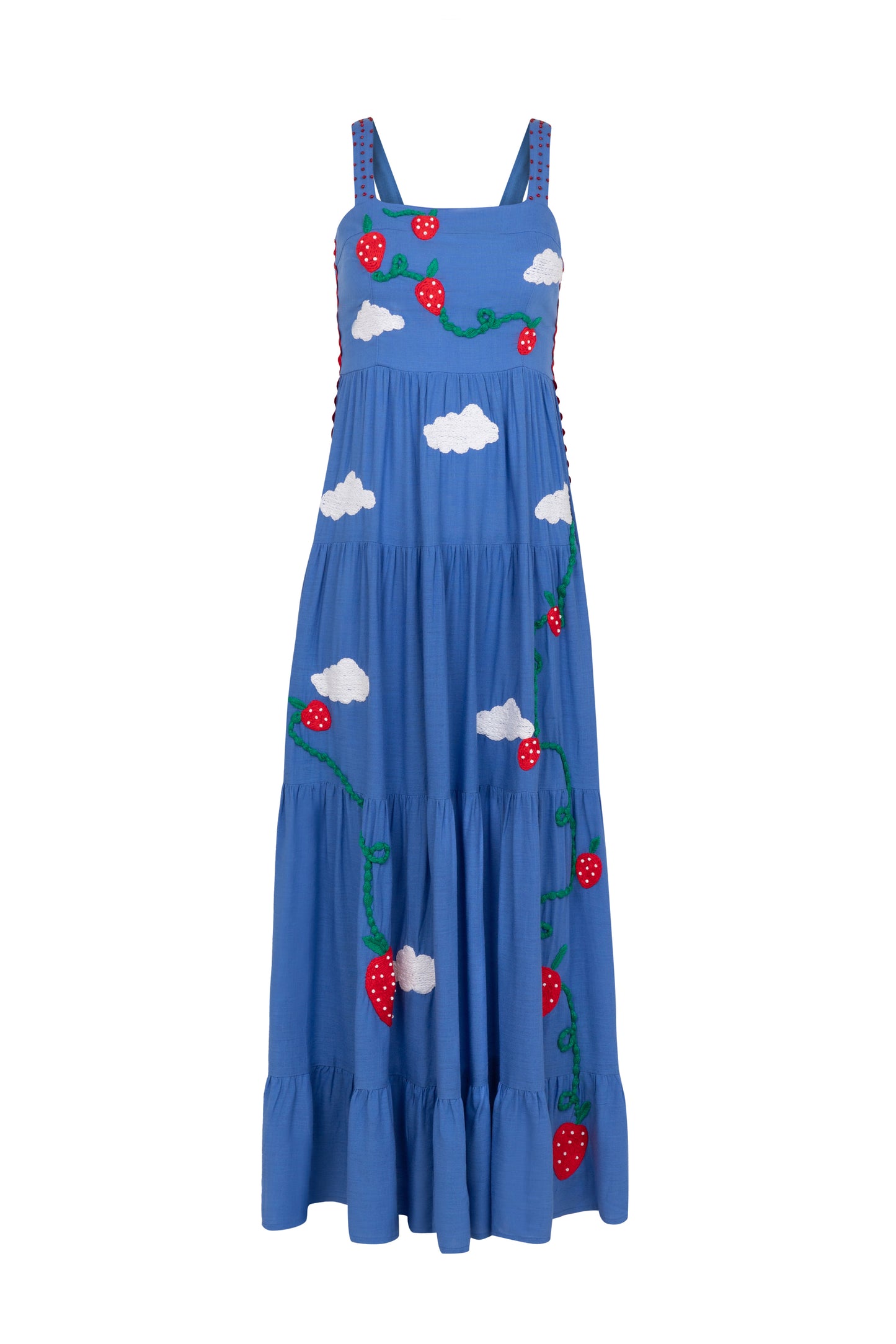 Vestido Amanda Semear - azul médio