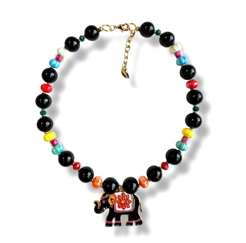 Colar Elefante - preto