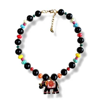 Colar Elefante - preto