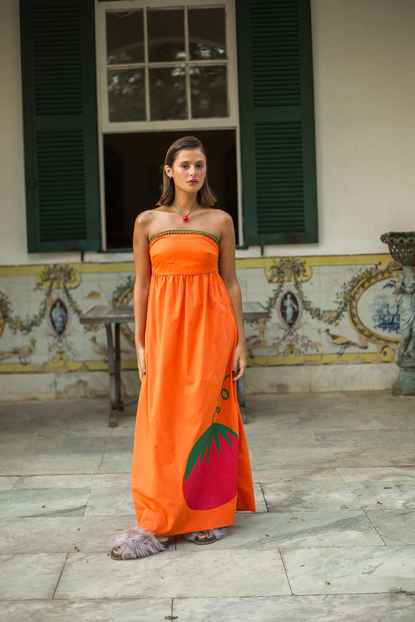 Vestido Kaia Tomate - coral