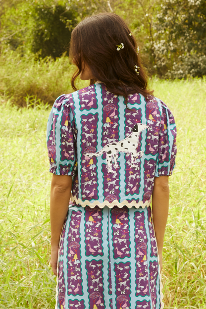 Blusa Recanto - listrado roxo