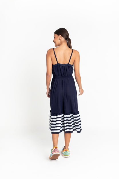 Vestido Manu - casinhas - marinho